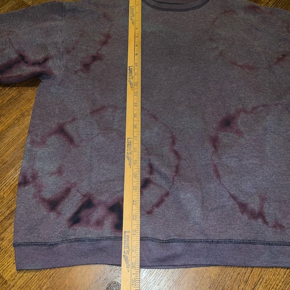 Vintage Hanes Sunburst Tie-Dye Purple Gray Long Sleeve Pullover Sweater Size L - Picture 13 of 14